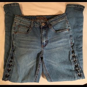 Rue 21 jeans with braided sides